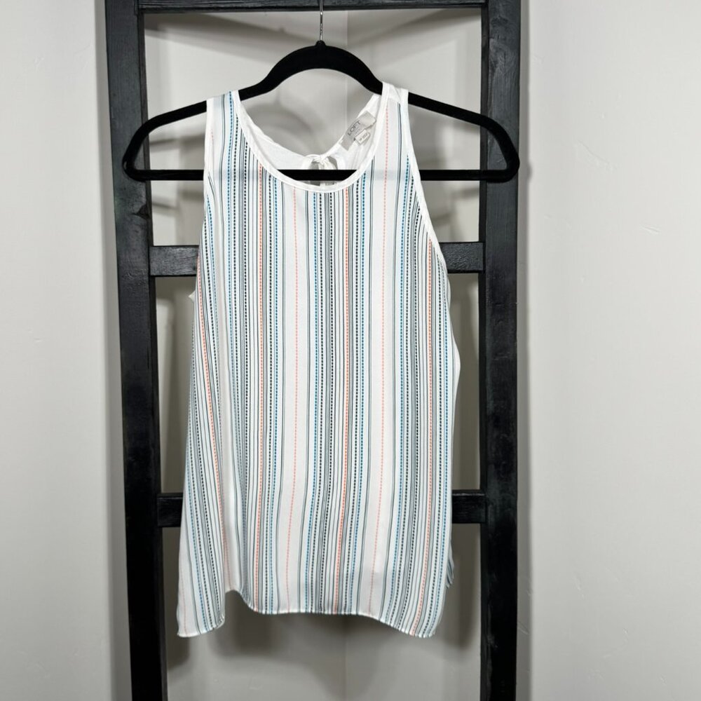 LOFT Outlet Petite Striped Tank Top – Multicolor Vertical Stripe